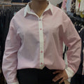Chemise rose à rayures