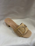 Mule beige à  talon