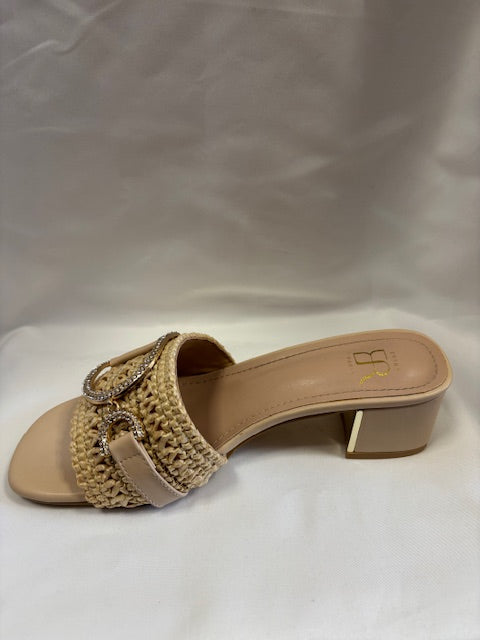 Mule beige à  talon