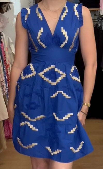 Robe courte Goa détails dorée