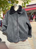 Veste fourrure réversible noire