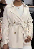 Veste trench court beige