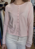 Gilet rose boutonné