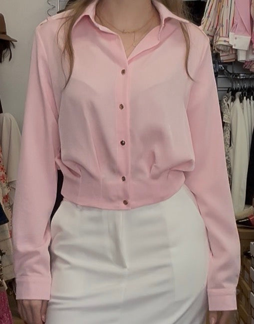 Petite chemise rose classique