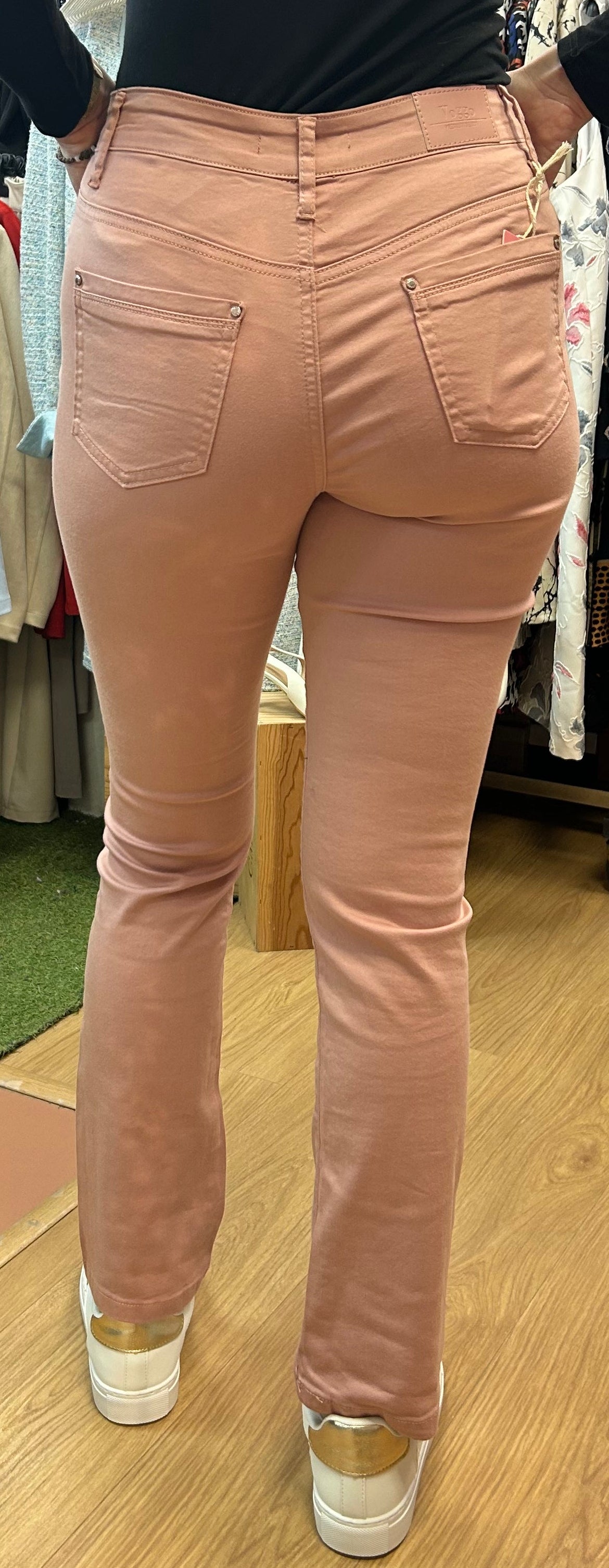 Jean voggo rose poudré droit
