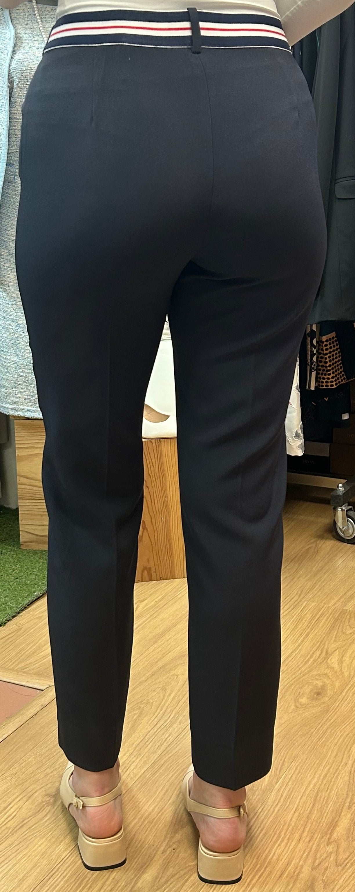 Pantalon hippocampe élastique bleu marine