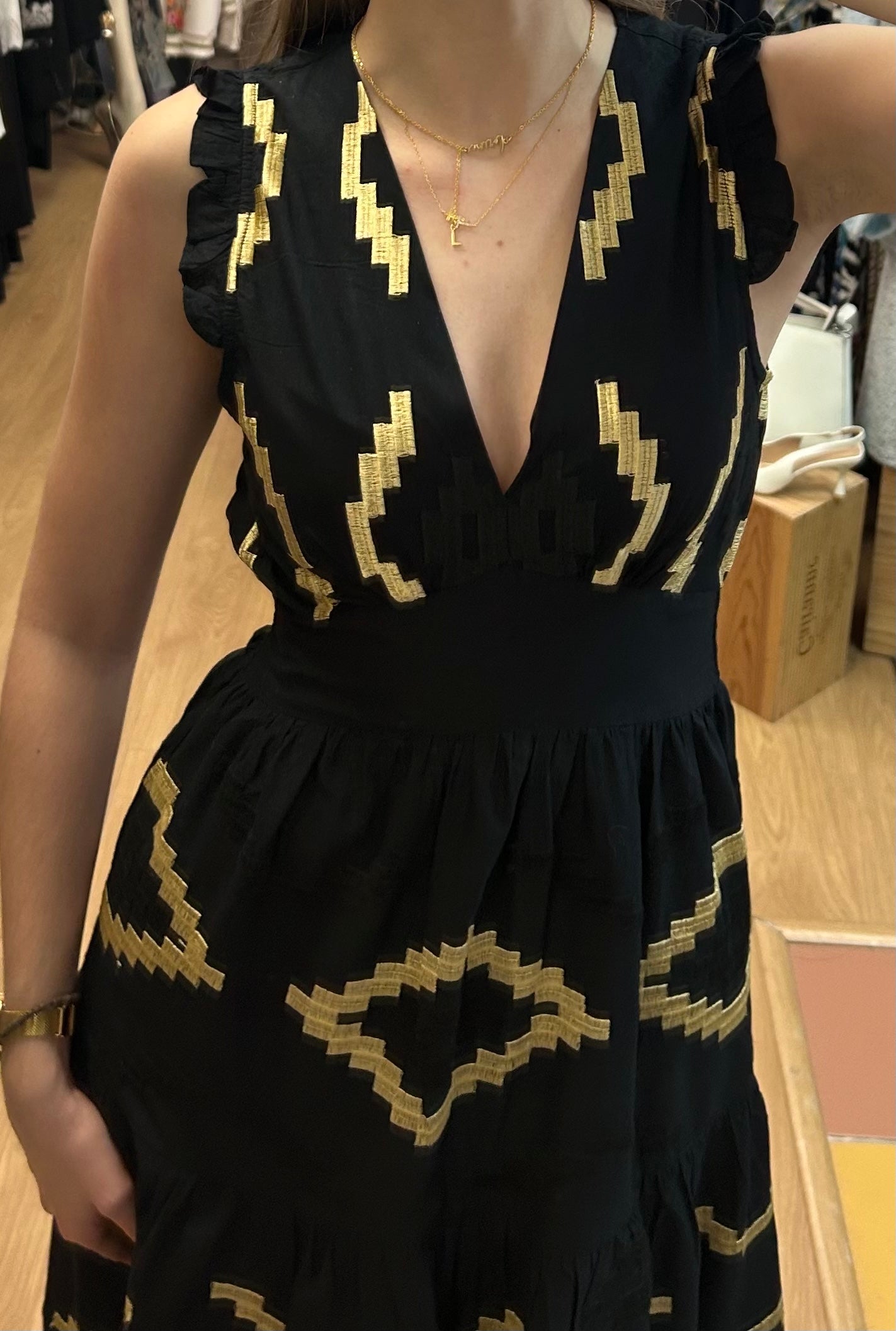 Robe longue noire élégante