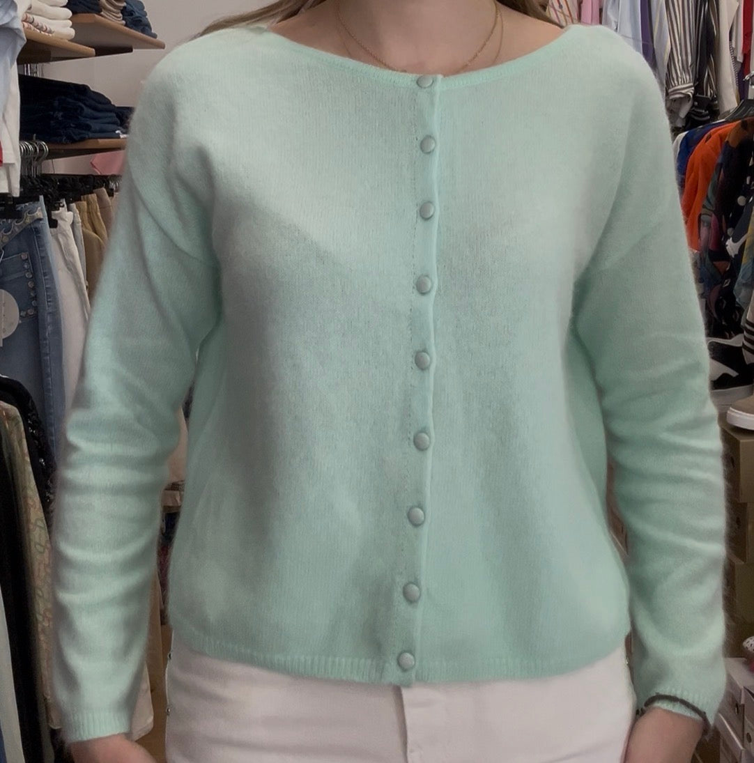 Cardigan vert pastel