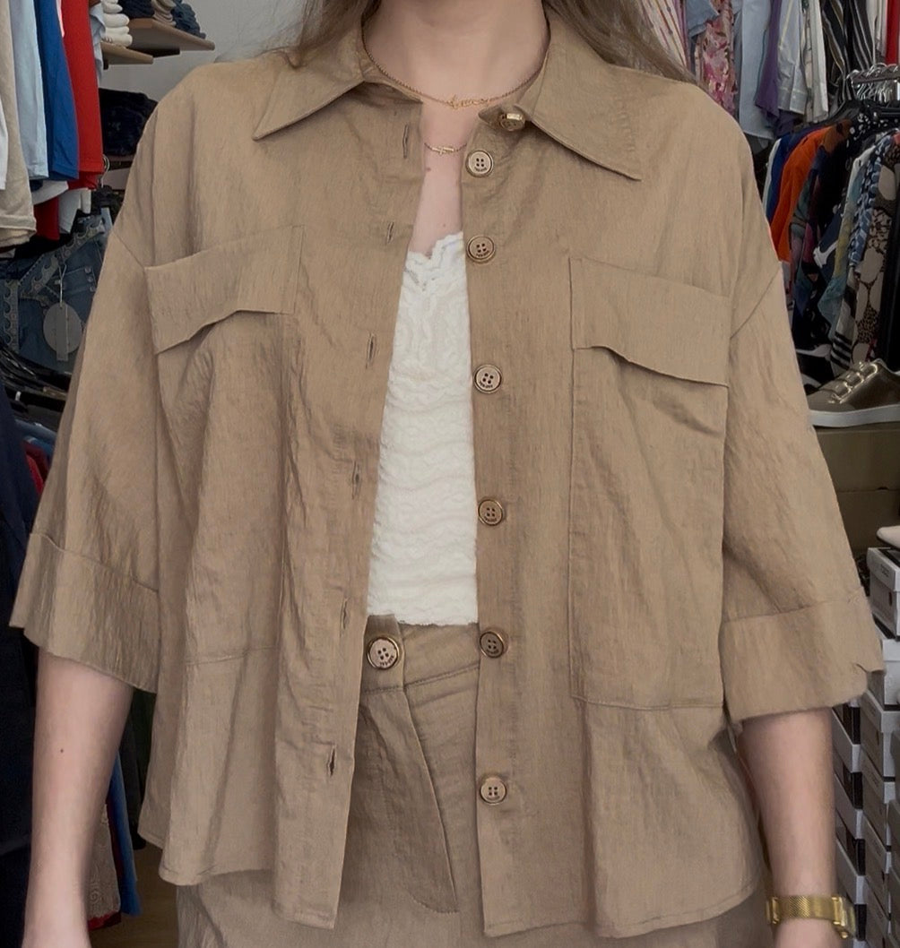 Surchemise beige YES-ZEE