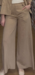 Pantalon large beige YES-ZEE