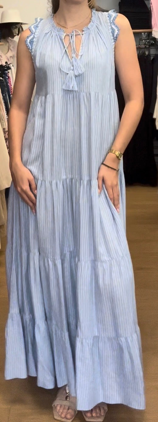 Robe longue GOA bleu ciel
