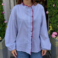 Blouse rayé bleu ciel