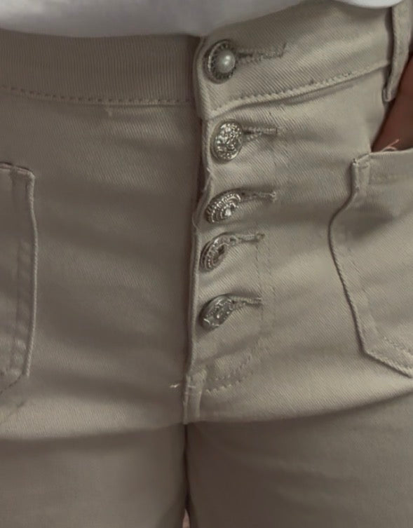 Jean large beige